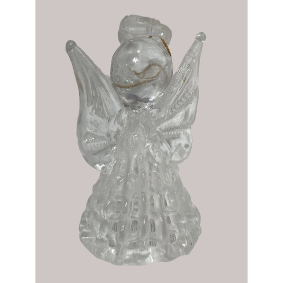 17 Plastic Vintage Clear Blown Glass Style Angel Tree Decor Christmas 2.5” tall - Picture 1 of 5